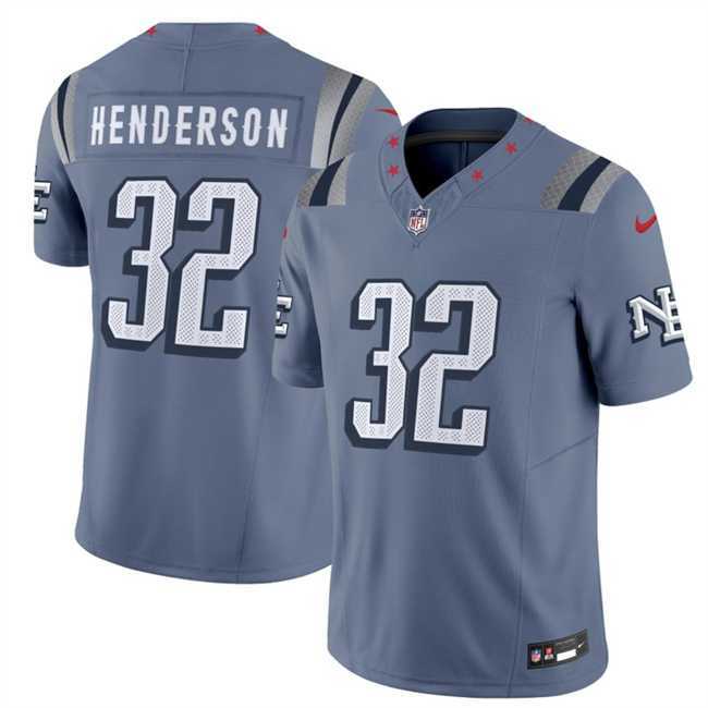 Men%27s New England Patriots #32 TreVeyon Henderson 2025 F.U.S.E. %27Rivalries%27 Vapor Limited Stitched Jersey Dzhi