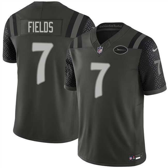 Men%27s New York Jets #7 Justin Fields Black 2025 F.U.S.E. %27Rivalries%27 Vapor Limited Stitched Jersey Dzhi