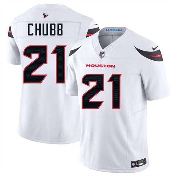 Men & Women & Youth Houston Texans #21 Nick Chubb White 2025 F.U.S.E. Vapor Limited Stitched Jersey
