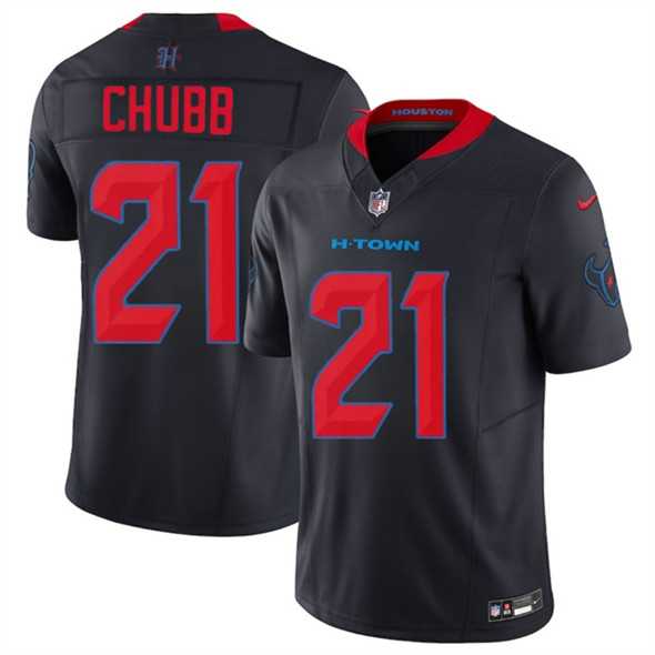 Men & Women & Youth Houston Texans #21 Nick Chubb Navy 2nd Alternate 2025 F.U.S.E. Vapor Limited Stitched Jersey
