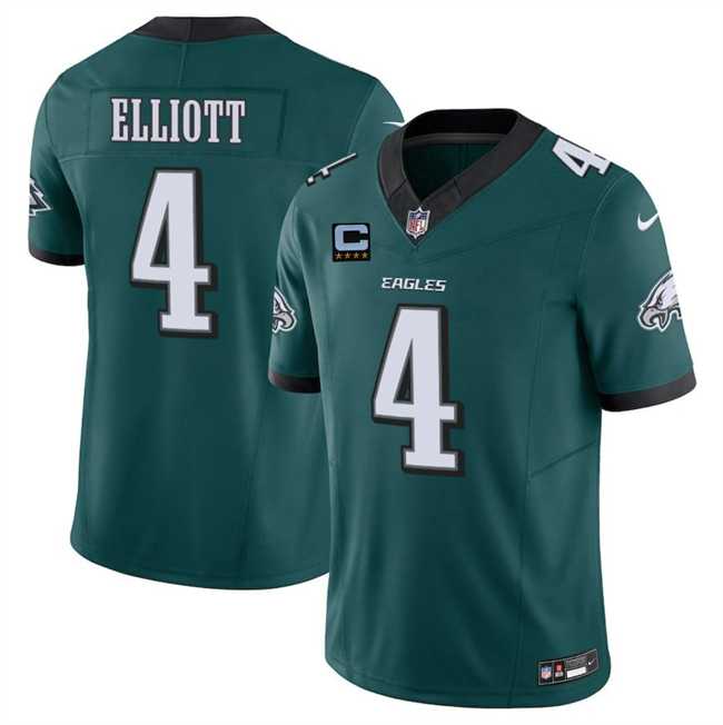 Men%27s Philadelphia Eagles #4 Jake Elliott Green 2025 F.U.S.E. With 4-Star C Patch Vapor Untouchable Limited Stitched Jersey Dzhi