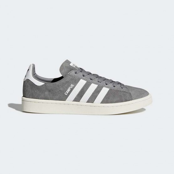 Mens Grey/White/Chalk White Adidas Originals Campus Shoes 117AXJID