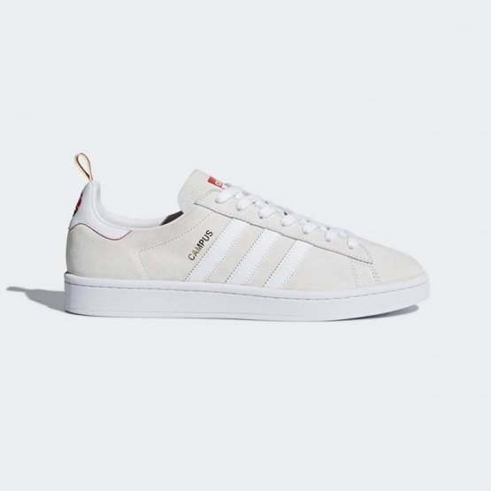 Mens White/Scarlet Adidas Originals Campus Cny Shoes 179GERAB