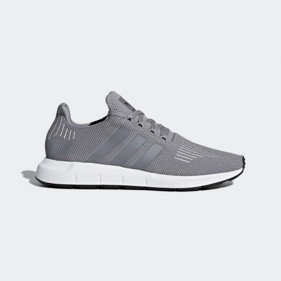 Mens Grey/Core Black Adidas Originals Swift Run Shoes 180TBMDG