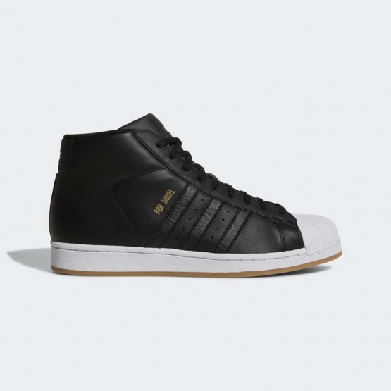 Mens Core Black/White Adidas Originals Pro Model Shoes 185MYSTQ