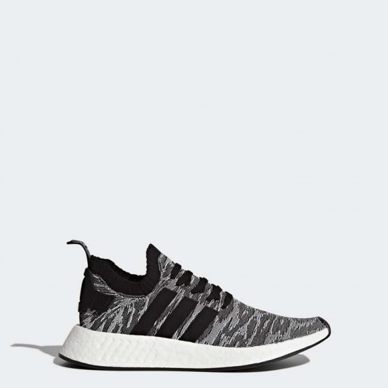 Mens Core Black/White Adidas Originals Nmd_r2 Primeknit Shoes 216PSMNB