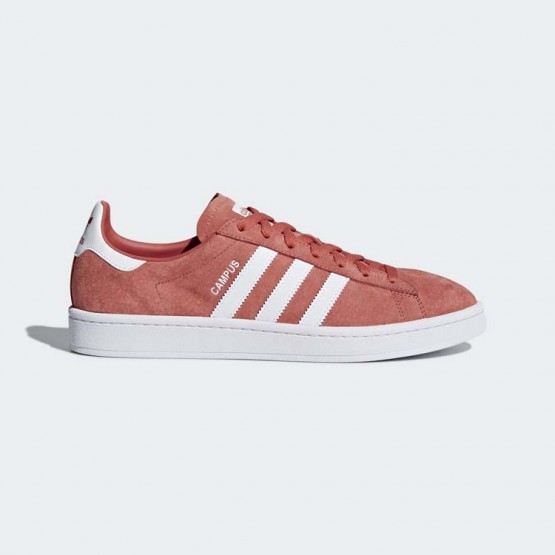 Mens Trace Scarlet/White Adidas Originals Campus Shoes 260RDPZE