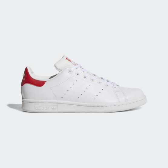 Mens White Ftw/White/Collegiate Red Adidas Originals Stan Smith Shoes 334FLQWR