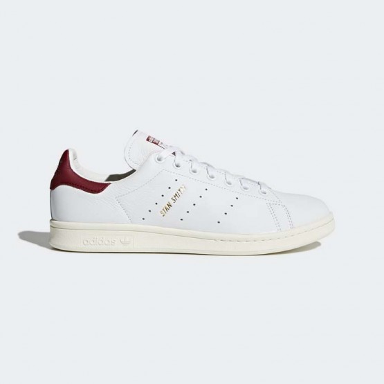 Mens White/Collegiate Burgundy Adidas Originals Stan Smith Shoes 348YFARW