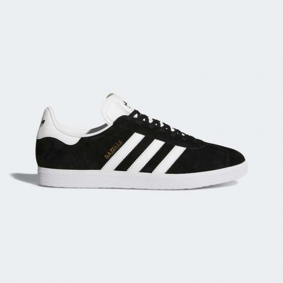 Mens Core Black/White/Gold Metallic Adidas Originals Gazelle Shoes 408LBGSV