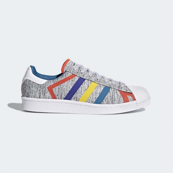 Mens Light Grey Heather/White Adidas Originals Superstar White Mountaineering Shoes 414HROKS
