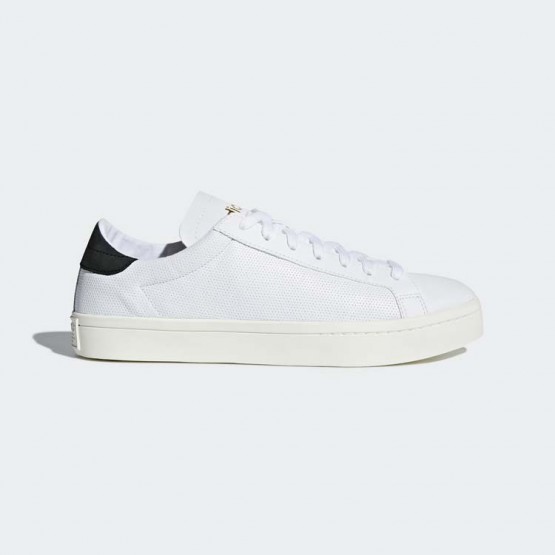 Mens White/Core Black Adidas Originals Court Vantage Shoes 415DIUOB