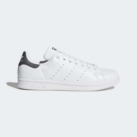 Mens White/Grey Adidas Originals Stan Smith Shoes 484HNAEQ