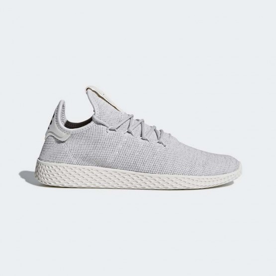 Mens Grey/Chalk White Adidas Originals Pharrell Williams Tennis Hu Shoes 508HOWZK