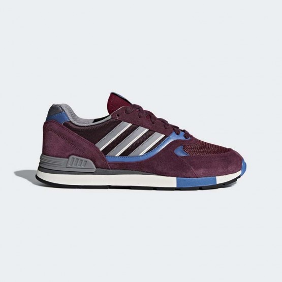 Mens Maroon/Trace Blue/Core Black Adidas Originals Quesence Shoes 511VFGPS