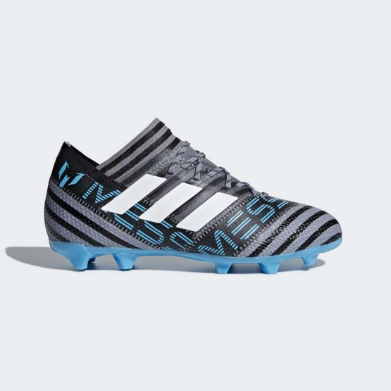 Kids Grey/White/Black Adidas Nemeziz Messi 17.1 Firm Ground Cleats Soccer Cleats 542WENHL