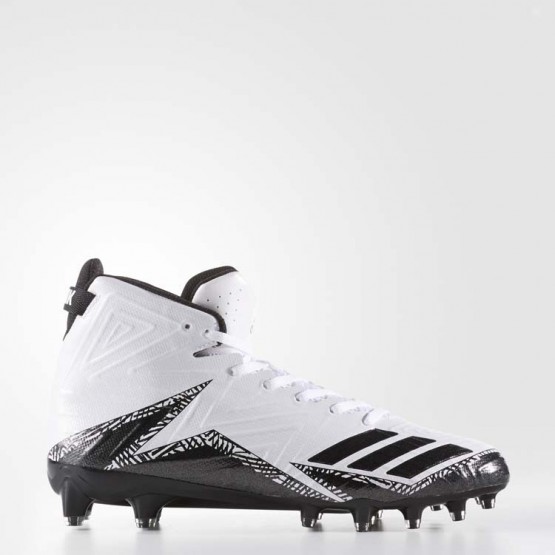 Mens White Ftw/Black Adidas Freak X Carbon Mid Cleats Football Cleats 550MVUHY
