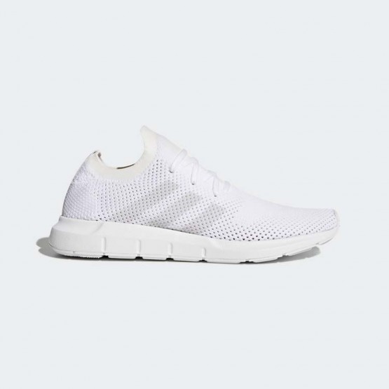Mens White/Grey Adidas Originals Swift Run Primeknit Shoes 718EAQRJ