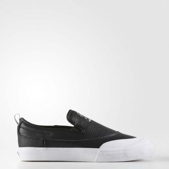Mens Core Black/White Adidas Originals Matchcourt Slip Shoes 767XAPKR