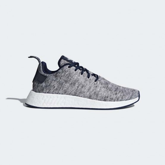 Mens Core Heather/Matte Silver/White Adidas Originals Ua Sons Nmd R2 Shoes 822KDGJQ