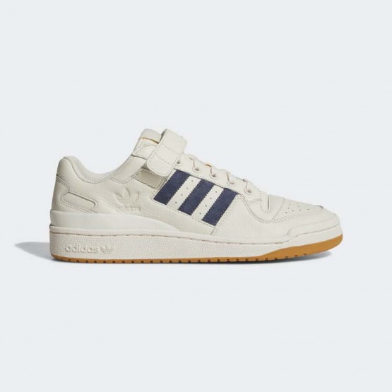 Mens Chalk White/Trace Blue Adidas Originals Forum Low Shoes 828HGDTP