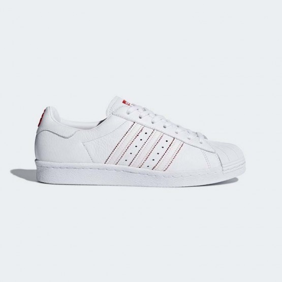 Mens White/Scarlet Adidas Originals Superstar 80s Cny Shoes 887EGLNP