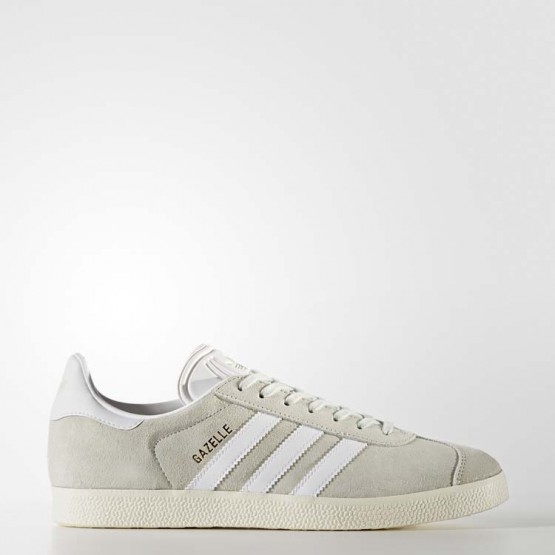 Mens Linen Green/White/Gold Metallic Adidas Originals Gazelle Shoes 957ALWJX