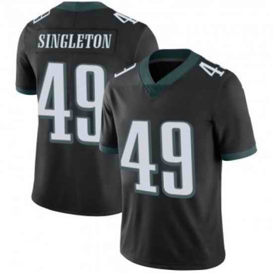 Men Philadelphia Eagles #49 Alex Singleton Black Limited Alternate Vapor Untouchable Nike Jersey