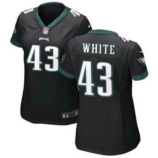 Men Philadelphia Eagles #43 Kyzir White Black Vapor Untouchable Limited Stitched Jersey