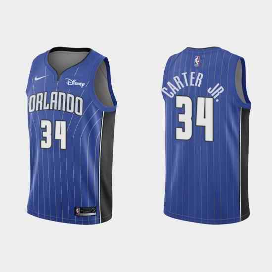 Men Orlando Magic #34 Wendell Carter Jr  Blue Icon Edition Stitched Swingman Jersey->orlando magic->NBA Jersey