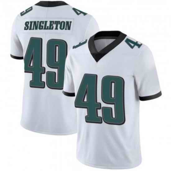 Men Philadelphia Eagles #49 Alex Singleton White Limited Vapor Untouchable Nike Jersey