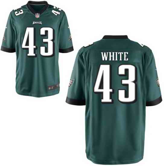 Men Philadelphia Eagles #43 Kyzir White Green Vapor Untouchable Limited Stitched Jersey