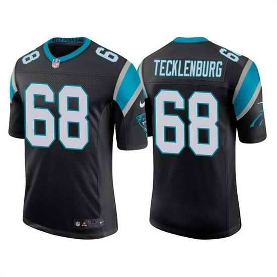 Men Carolina Panthers #68 Sam Tecklenburg 2022 Black Stitched Game Jersey