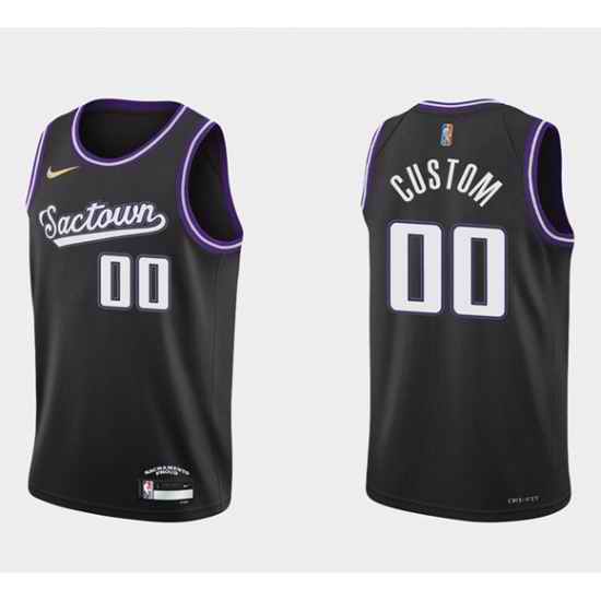Men Women Youth Toddler SacraMen Women Youth Toddlerto Kings Active Player Custom 2021 #22 City Edition Black 75th Anniversary Stitched Basketball Jersey