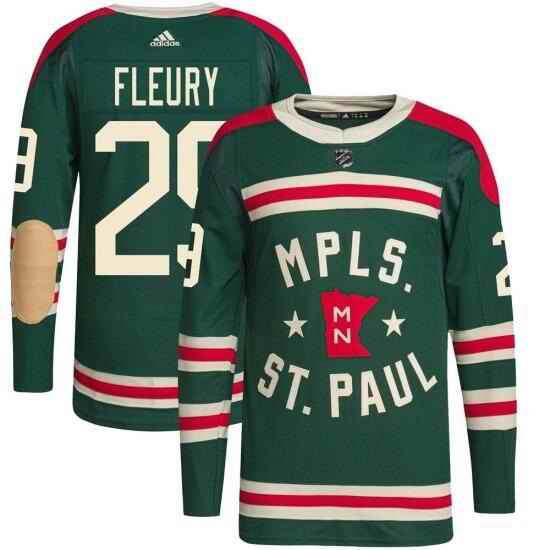 Men Minnesota Wild #29 Marc Andre Fleury Green Stitched Jersey
