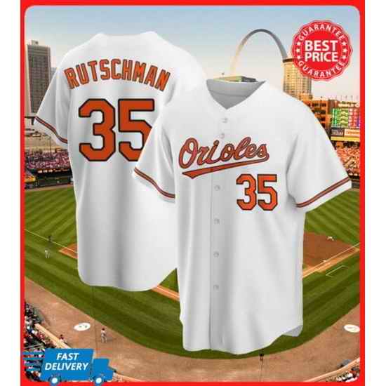 Baltimore Orioles #35 RutschmanWhite Jersey