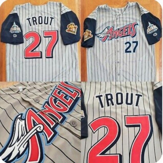 Men Women Youth All Size 1998 Anaheim angels Gray jersey Custom Jersey->customized mlb jersey->Custom Jersey