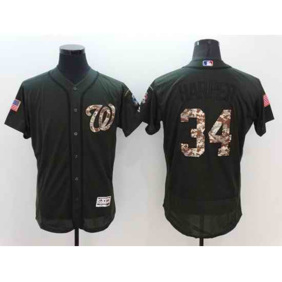 Men Washington Nationals #34 Harper Green Camo Elite 2022 MLB Jersey->washington nationals->MLB Jersey