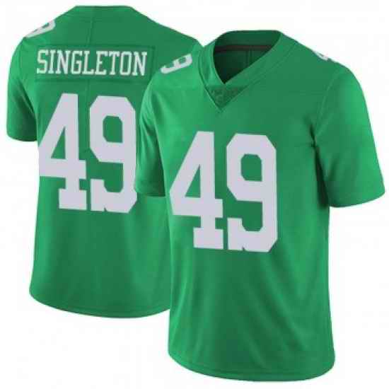 Men Philadelphia Eagles #49 Alex Singleton Green Limited Vapor Untouchable Nike Jersey