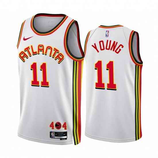 Men's Atlanta Hawks #11 Trae Young 2022-23 White Association Edition Stitched Jersey->atlanta hawks->NBA Jersey