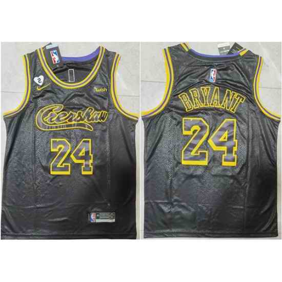 Men Los Angeles Lakers #24 Kobe Bryant Black Stitched Jersey