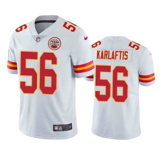 Men Kansas City Chiefs #56 George Karlaftis White Vapor Untouchable Limited Stitched Football Jersey