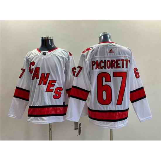 Men Carolina Hurricanes #67 Max Pacioretty White Stitched Jersey