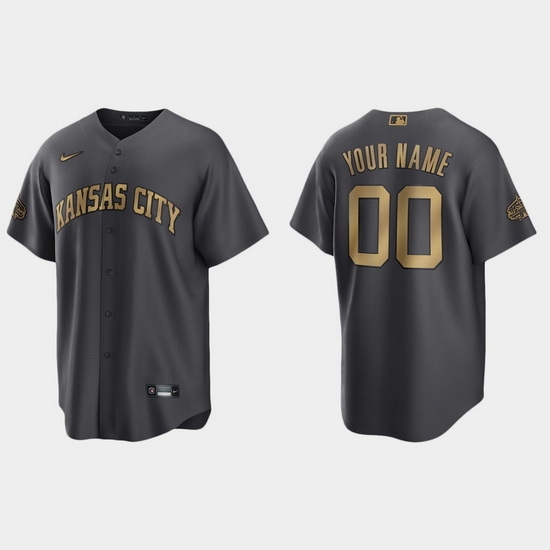 Men Women Youth Custom Kansas City Royals 2022 Mlb All Star Game Charcoal Replica Jersey->customized mlb jersey->Custom Jersey