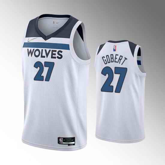 Men Minnesota Timberwolves #27 Rudy Gobert Association Edition White 75th Anniversary Swingman Stitched Jersey->minnesota timberwolves->NBA Jersey