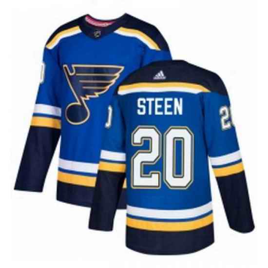 Mens Adidas St Louis Blues #20 Alexander Steen Premier Royal Blue Home NHL Jersey