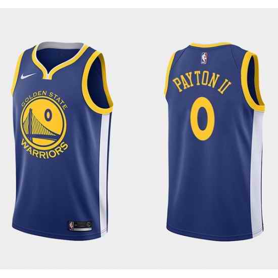 Men Golden State Warriors #0 Gary Payton II Blue Stitched Basketball Jersey