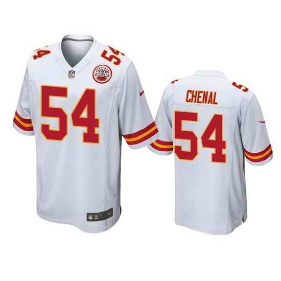 Men Kansas City Chiefs #54 Leo Chenal White Stitched Football Jersey