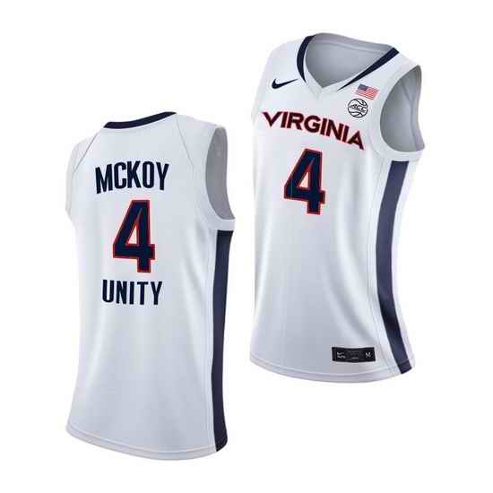 Virginia Cavaliers Justin Mckoy Virginia Cavaliers White Unity 2021 New Brand Jersey