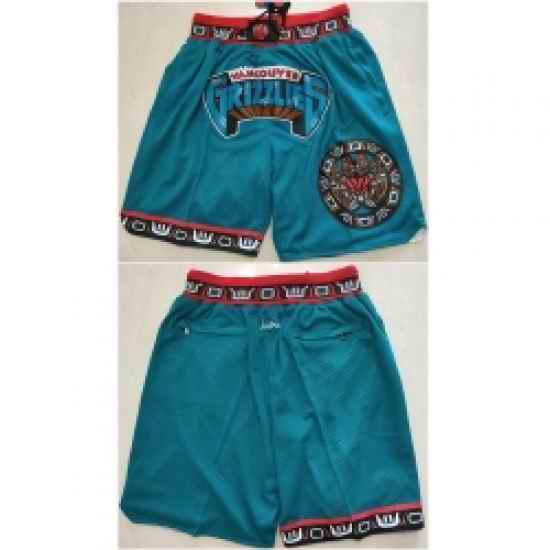 Men Memphis Grizzlies Teal Shorts Run Small->nba shorts->NBA Jersey